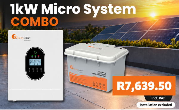 1kW Micro System Combo – 2.56kWh Lithium Battery & 1kW Off-Grid Inverter