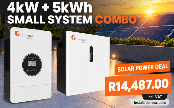 4kW + 5kWh Small System Combo – 4kW 24V Inverter & 5.12kWh Lithium Battery