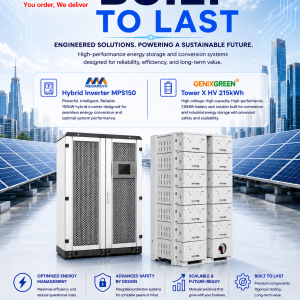 150kW Megarevo Hybrid Commercial System with 215kWh GenixGreen HV Battery