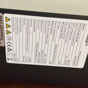 Pre-Owned Luxpower SNA5000 WPV 5kW Hybrid Inverter