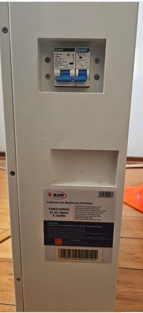 Pre-Owned SUN CNN5120RNS 5.12 kWh LiFePO4 Battery